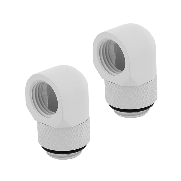 Corsair Hydro X Series XF Hardline 90° Rotary Adapter Twin Pack (White) CORSAIR