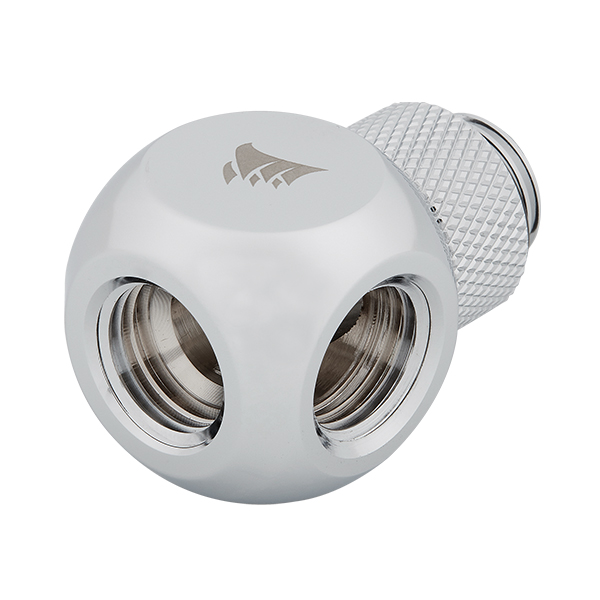 Corsair Hydro X Series XF Hardline Rotary Y-Splitter (Chrome) CORSAIR