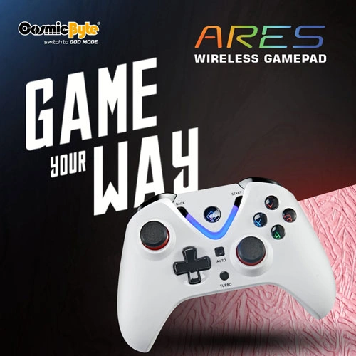 Cosmic Byte Ares Wireless White Game Controller with Magnetic Triggers COSMIC BYTE