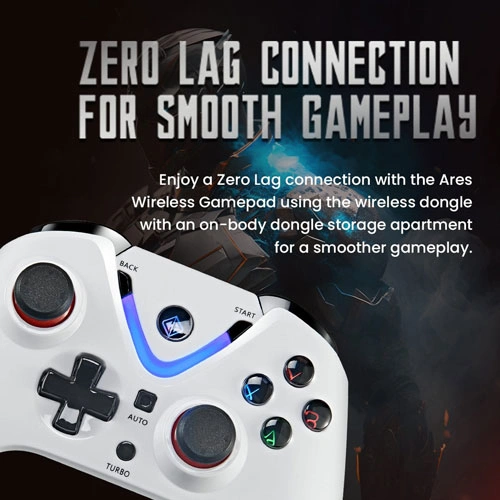 Cosmic Byte Ares Wireless White Game Controller with Magnetic Triggers COSMIC BYTE