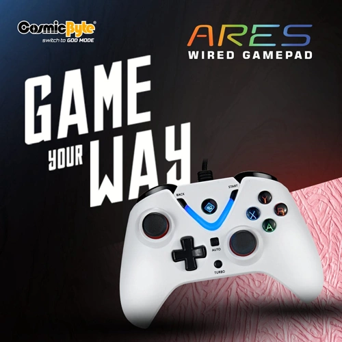 Cosmic Byte Ares White Wired Game Controller COSMIC BYTE