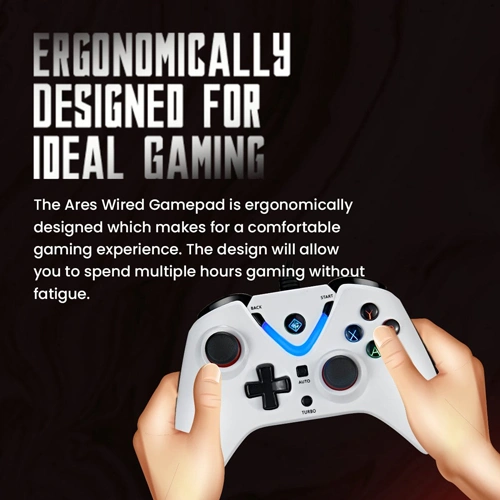 Cosmic Byte Ares White Wired Game Controller COSMIC BYTE