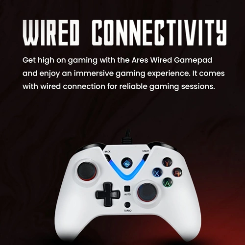 Cosmic Byte Ares White Wired Game Controller COSMIC BYTE