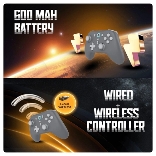 Cosmic Byte Blitz Wireless Plus Wired Grey Game Controller COSMIC BYTE