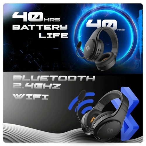 Cosmic Byte Inferno Wireless Plus Bluetooth Plus Wired Gaming Headset COSMIC BYTE