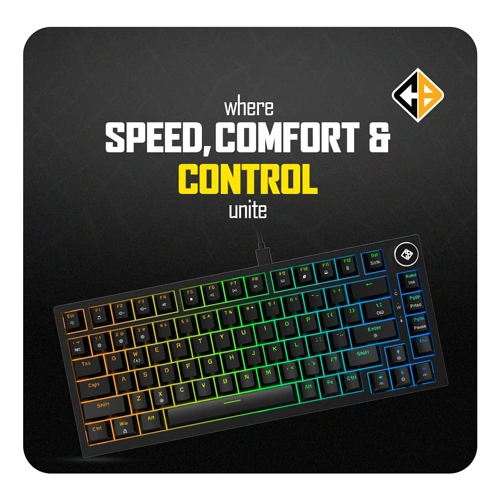 Cosmic Byte CB-GK-43 Phantom TKL Gasket Mechanical RGB Keyboard with Red Switches COSMIC BYTE