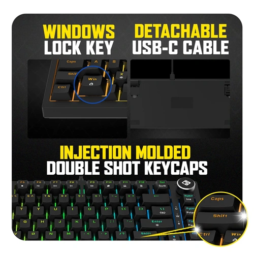 Cosmic Byte CB-GK-43 Phantom TKL Gasket Mechanical RGB Keyboard with Red Switches COSMIC BYTE
