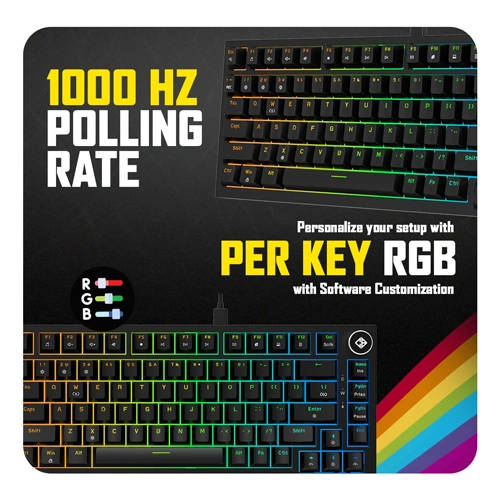 Cosmic Byte CB-GK-43 Phantom TKL Gasket Mechanical RGB Keyboard with Red Switches COSMIC BYTE