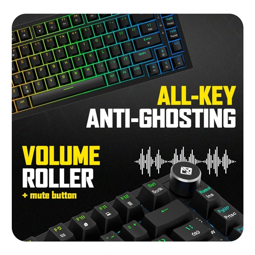 Cosmic Byte CB-GK-43 Phantom TKL Gasket Mechanical RGB Keyboard with Red Switches COSMIC BYTE
