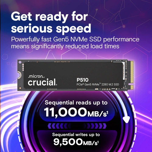 Crucial P510 1TB NVMe Gen5 SSD CRUCIAL