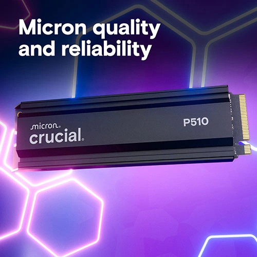 Crucial P510 2TB NVMe Gen5 SSD with Heatsink CRUCIAL