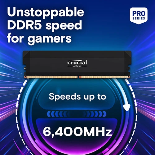 Crucial Pro OC 16GB 6400MHz CL38 DDR5 RAM CRUCIAL