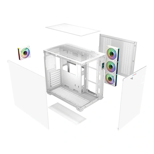 Dawg X 617 ARGB White ATX Mid Tower Case daWg