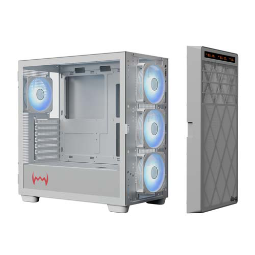 Dawg Y 804 White ARGB ATX Mid Tower Case daWg