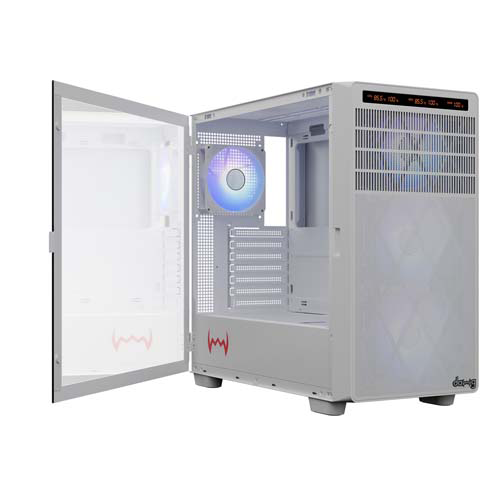 Dawg Y 804 White ARGB ATX Mid Tower Case daWg