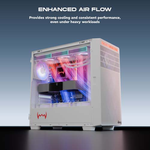Dawg Y 804 White ARGB ATX Mid Tower Case daWg