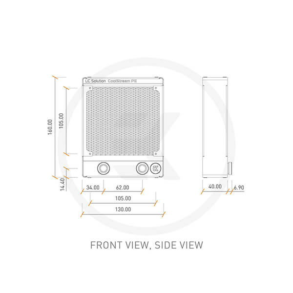 EK-CoolStream PE 120mm Water Cooling Radiator EKWB