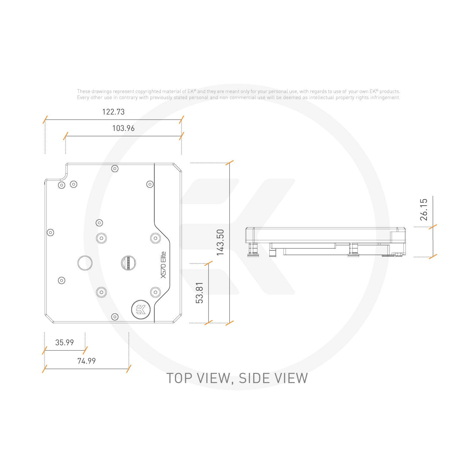 EK-Quantum Momentum Aorus X570 Elite D-RGB - Plexi EKWB