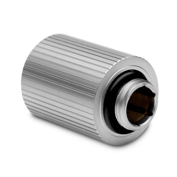 EK-Quantum Torque - 28mm Male to Male Static Extender - Satin Titanium EKWB