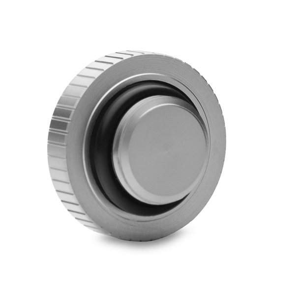 EK-Quantum Torque - Stop Plug With Badge - Satin Titanium EKWB