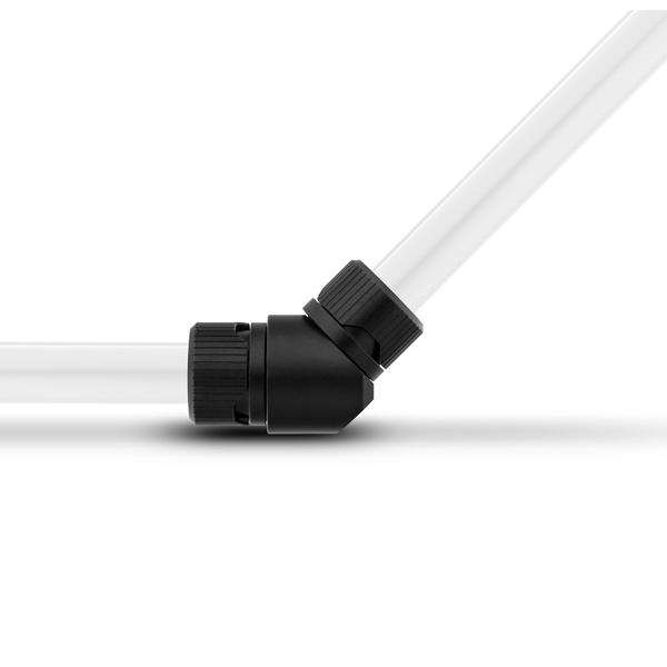 EK-Quantum Torque - 45° Female to Female Static Adapter Fitting - Satin Black EKWB