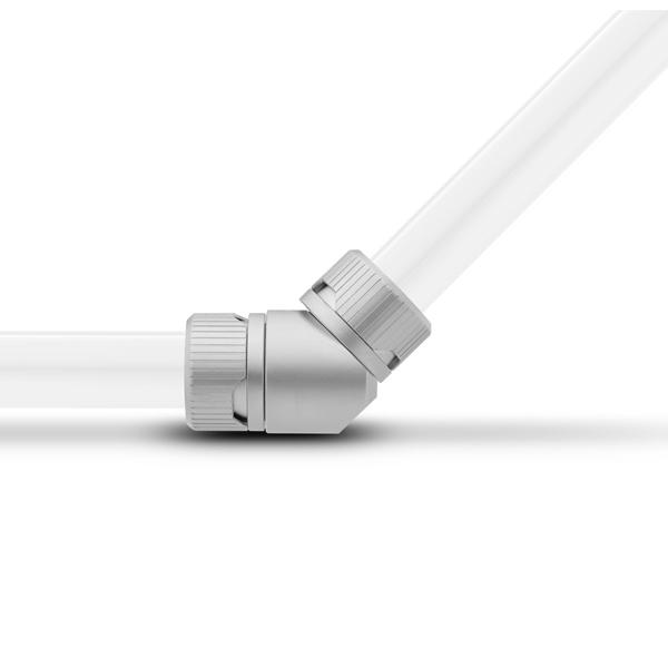 EK-Quantum Torque - 45° Female to Female Static Adapter Fitting - Satin Titanium EKWB