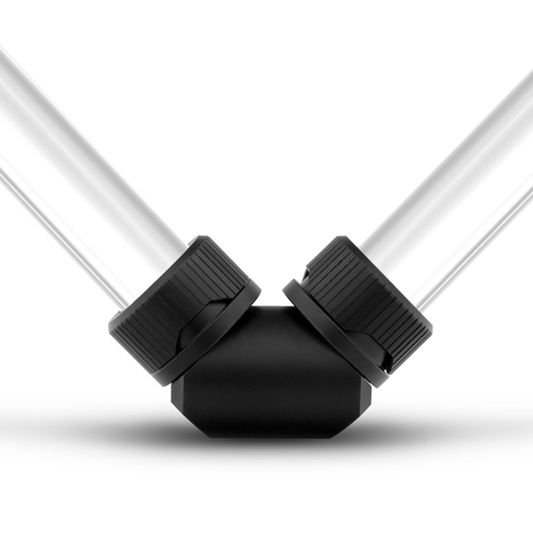 EK-Quantum Torque - 90° Female to Female Static Adapter Fitting - Satin Black EKWB