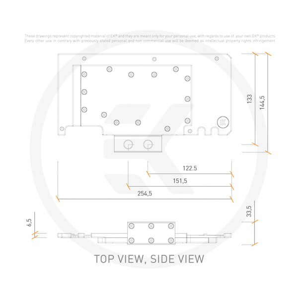 EK-Quantum Vector TUF RTX 3080/3090 Active Backplate D-RGB - Plexi EKWB