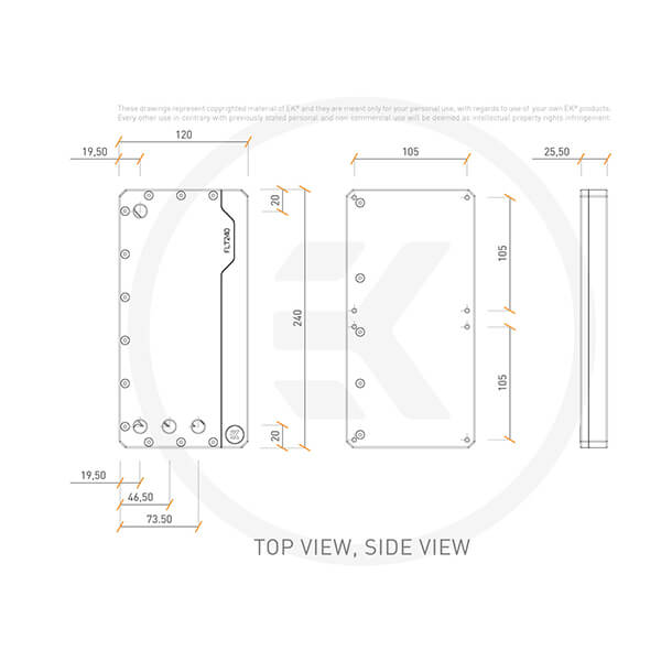 EK-Quantum Volume FLT 240 D-RGB - Plexi EKWB