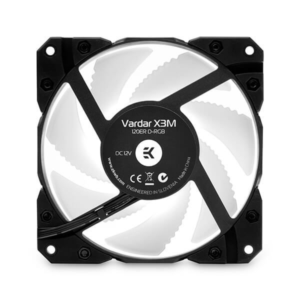 EK-Vardar X3M 120ER - 120mm D-RGB Cooling Fan (2200RPM, 67CFM) - Black EKWB