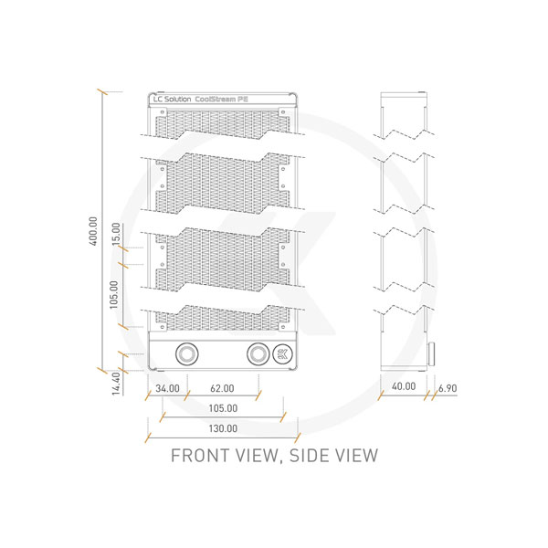 EK CoolStream PE 360 Triple Water Cooling Radiator EKWB