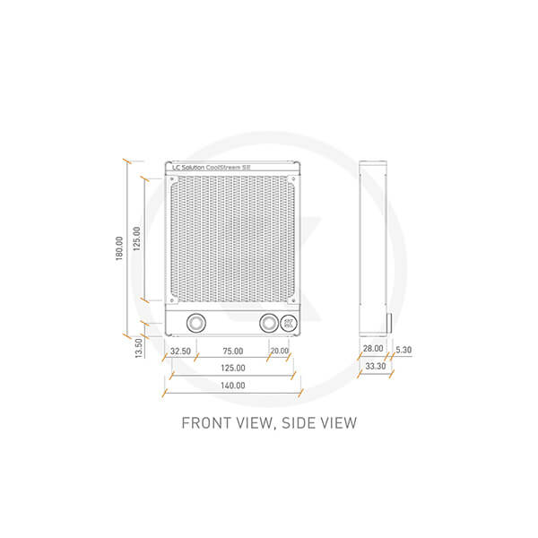 EK-CoolStream SE 140 - 140mm - Water Cooling-Radiator - Black EKWB