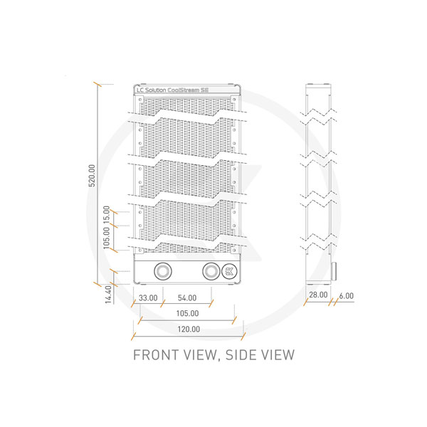 EK CoolStream SE 480 Slim Quad Water Cooling Radiator EKWB