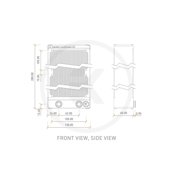EK CoolStream XE 240 Dual Water Cooling Radiator EKWB