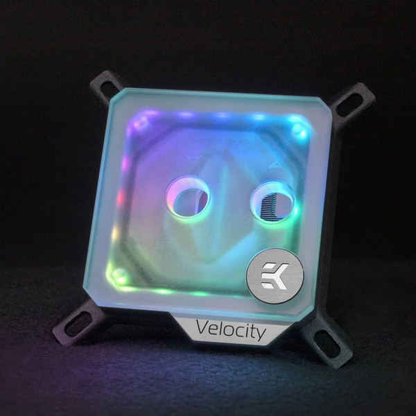 EK-Quantum Velocity D-RGB - Nickel + Frosted Plexi EKWB