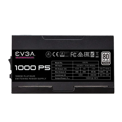 EVGA SuperNova 1000 P5 Platinum 1000 Watt Fully Modular Smps EVGA