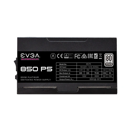 EVGA SuperNova 850 P5 Platinum 850 Watt Fully Modular SMPS EVGA