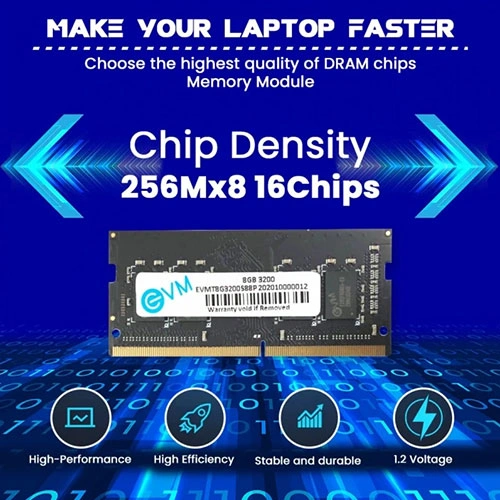 EVM 8GB 3200MHz DDR4 Laptop RAM EVM