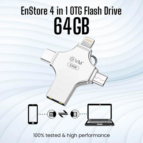 EVM EnStore 4 In 1 OTG 64GB USB 3.0 Type C Pen Drive EVM