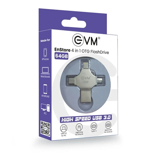 EVM EnStore 4 In 1 OTG 64GB USB 3.0 Type C Pen Drive EVM