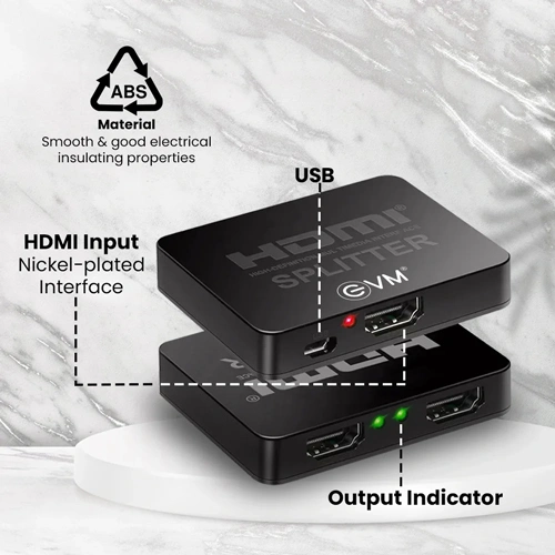 EVM HDS12 HDMI Splitter 1 Input 2 Output EVM