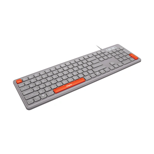Fingers Velvet Combo C4 Rangeela Series Pearl Grey and Orange Keyboard and Mouse FINGERS