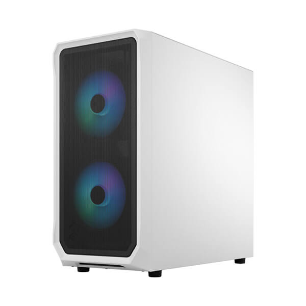 Fractal Design Focus 2 Mesh RGB White TG Clear Tint ATX Mid Tower Case FRACTAL DESIGN