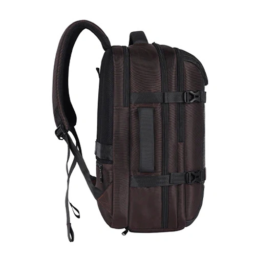 Gear Turbo 4 Anti-Theft Faux Leather Brown-Black Laptop Backpack GEAR