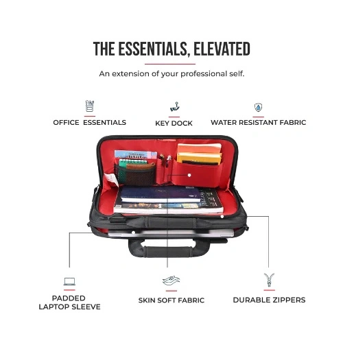 Gear Vector Black-Red Laptop Messenger Bag GEAR