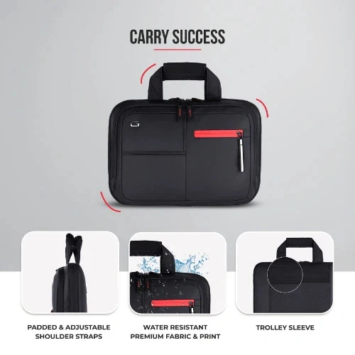 Gear Vector Black-Red Laptop Messenger Bag GEAR