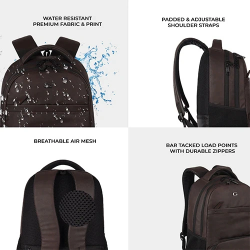 Gear Vintage 2 Leather Brown-Black Laptop Backpack GEAR