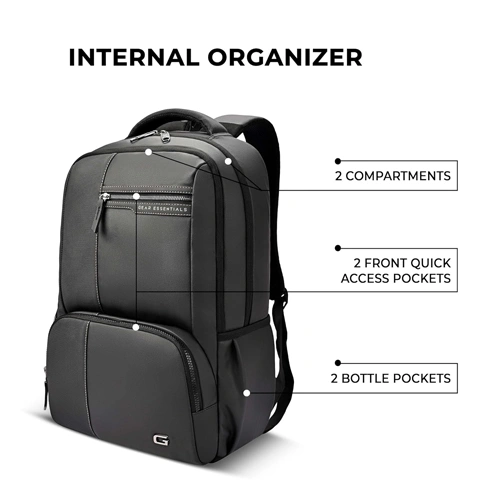 Gear Vintage 4 Anti-Theft Faux Leather Laptop Backpack GEAR