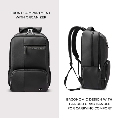 Gear Vintage 4 Anti-Theft Faux Leather Laptop Backpack GEAR