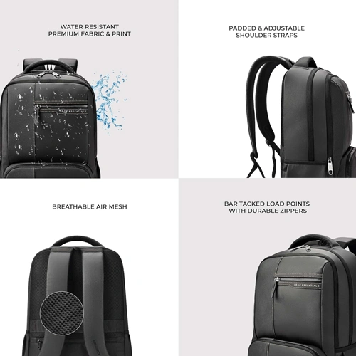 Gear Vintage 4 Anti-Theft Faux Leather Laptop Backpack GEAR